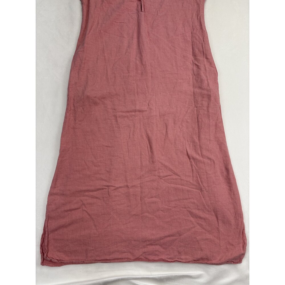 Storq Maxi Dress Size 2 Henley Dolman Sleeve Dusty Rose - Picture 7 of 12
